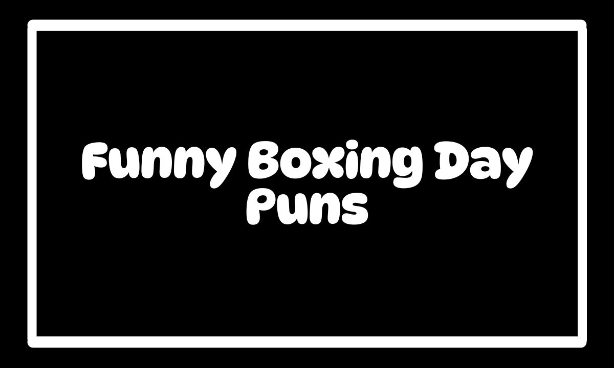 200 Funny Boxing Day Puns That Will Knock You Out with Laughter