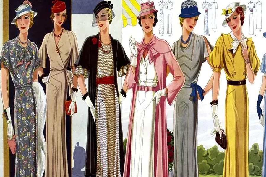 upper class 1930s women's fashion